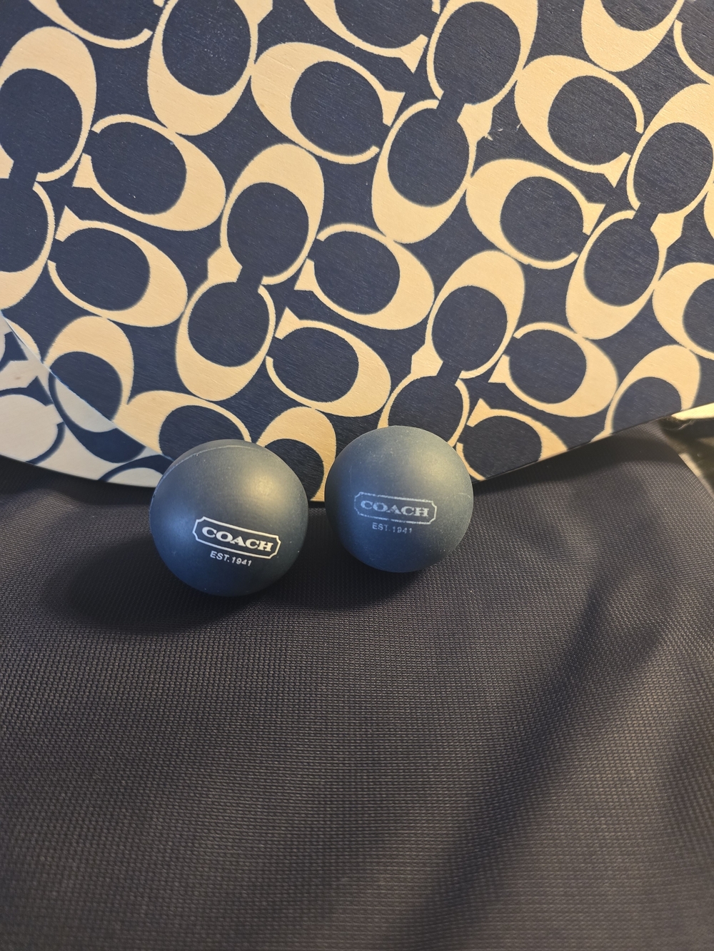 SOLD😁Coach Navy Blue White Logo Paddleball Set🥳🥳❌❌ - Picture 4 of 4